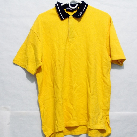 yellow polo sport t shirt